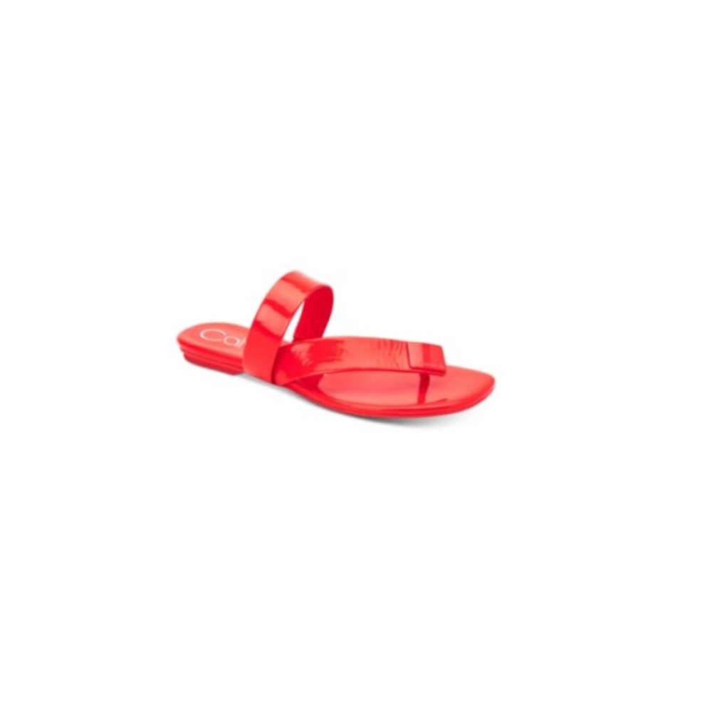 Calvin Klein Womens Leather Open Toe Beach sandals